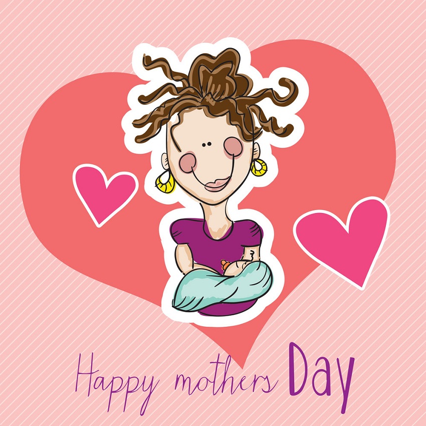 mother's day doodle card