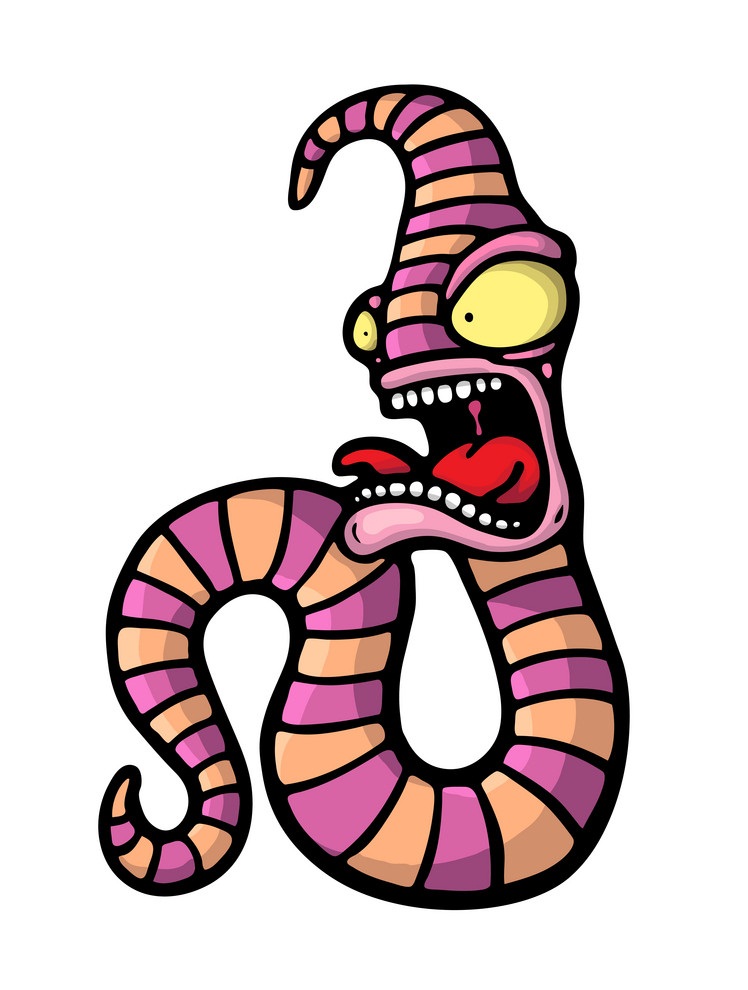 painted crazy worm