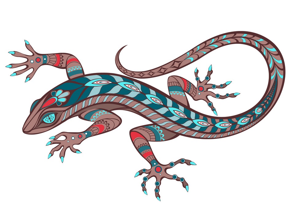 patterned lizard