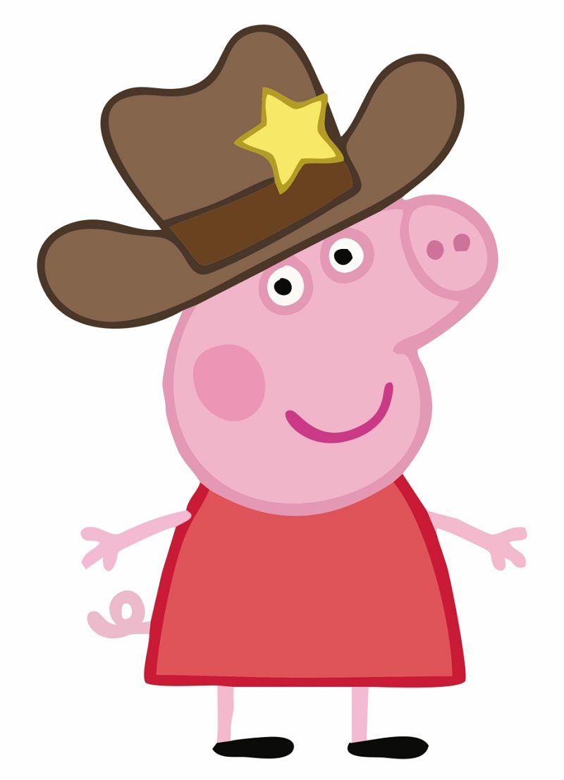 peppa pig with sheriff hat