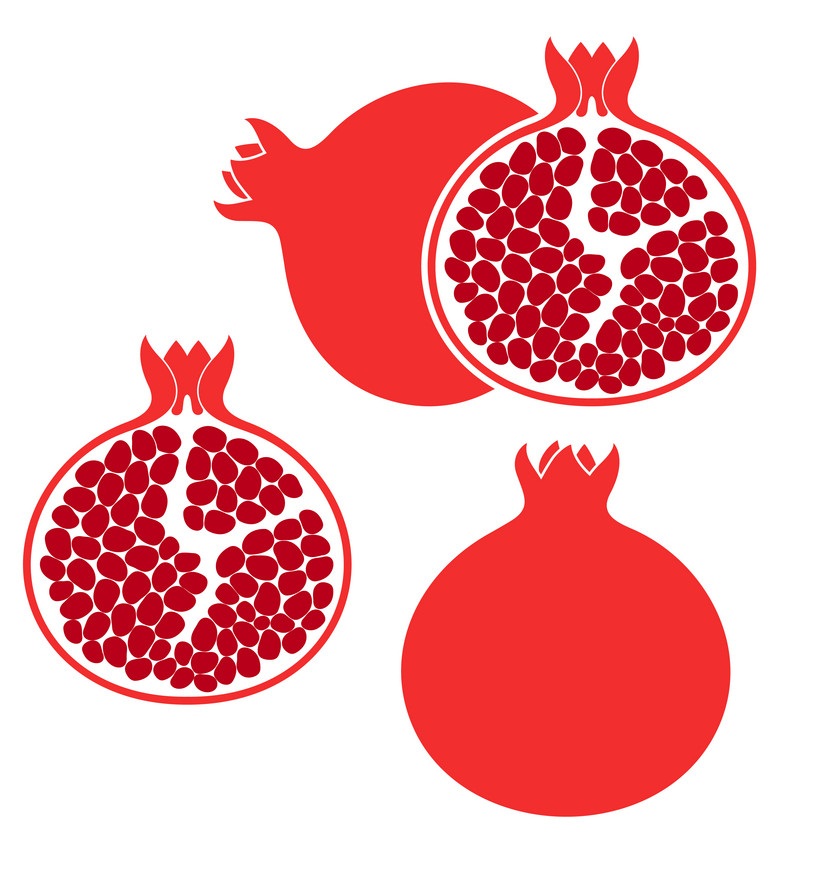 pomegranate fruit icons