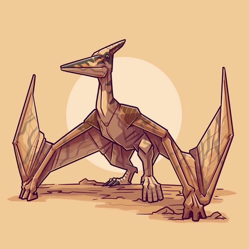 pteranodon on ground