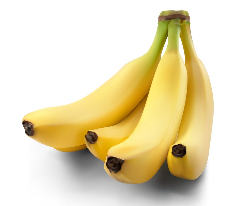 realistic bananas bunch