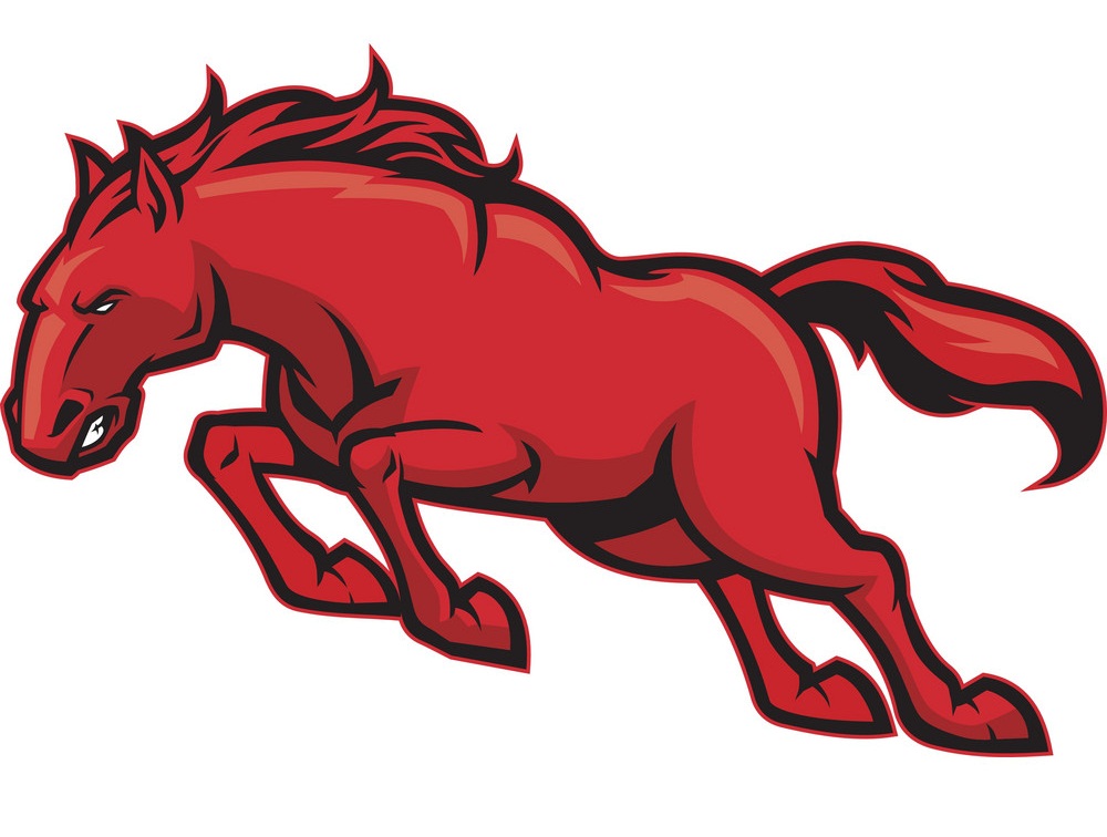 red horse running