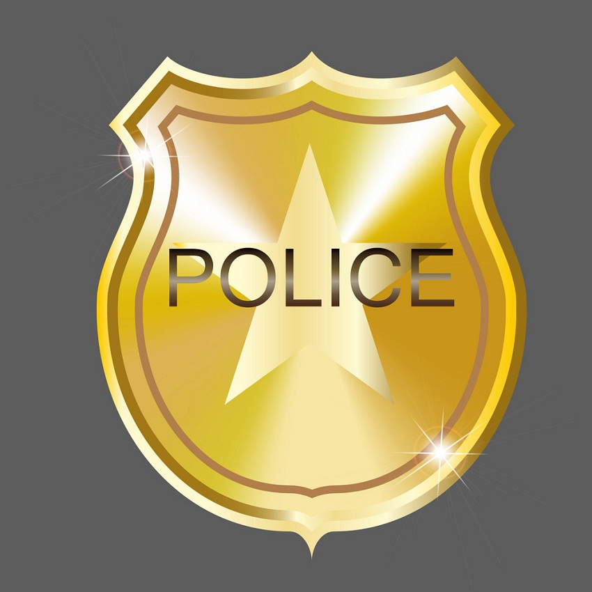 shinning police badge