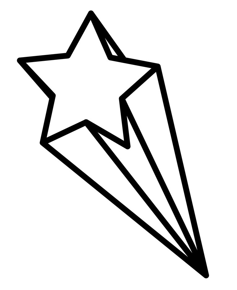 shooting star outline design