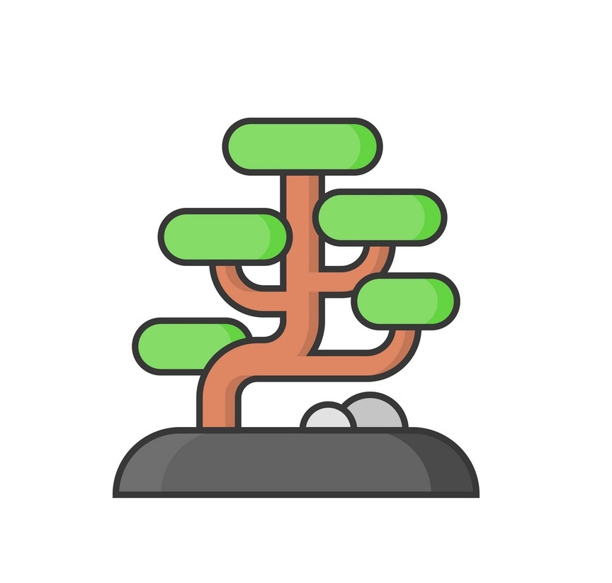 simple bonsai icon