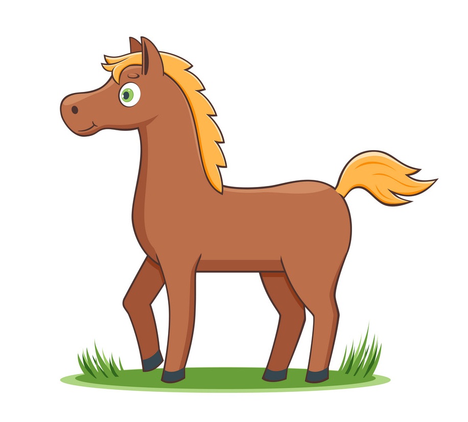 simple cartoon horse