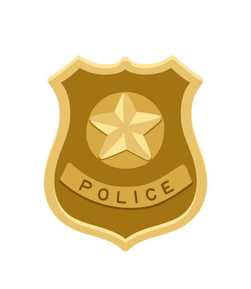 simple gold police badge