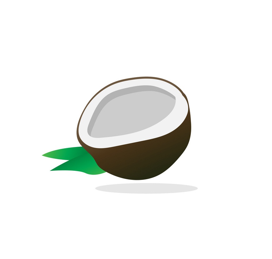 simple half coconut