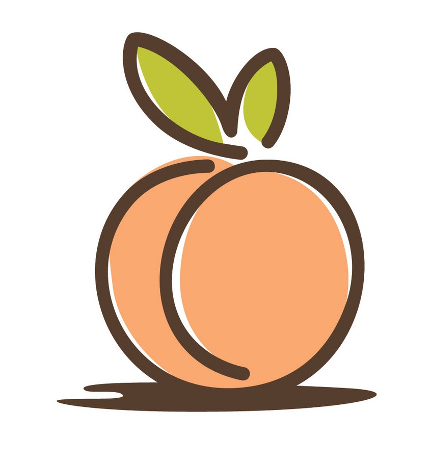 simple peach drawing