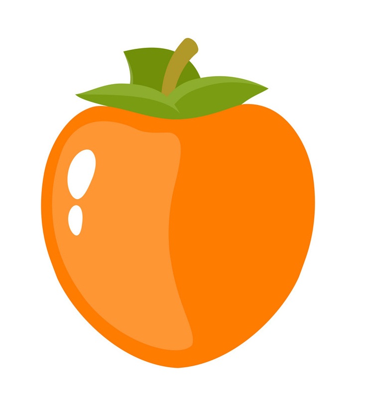 simple persimmon icon