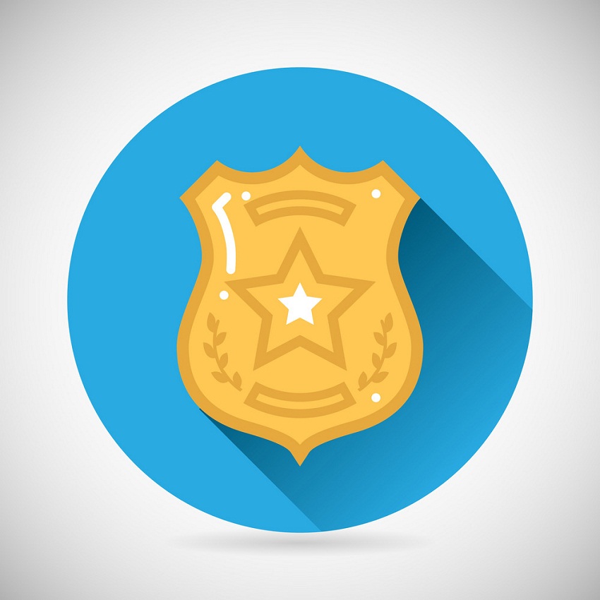 simple police badge icon