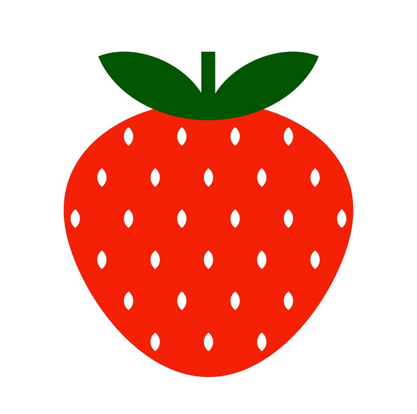 simple strawberry icon