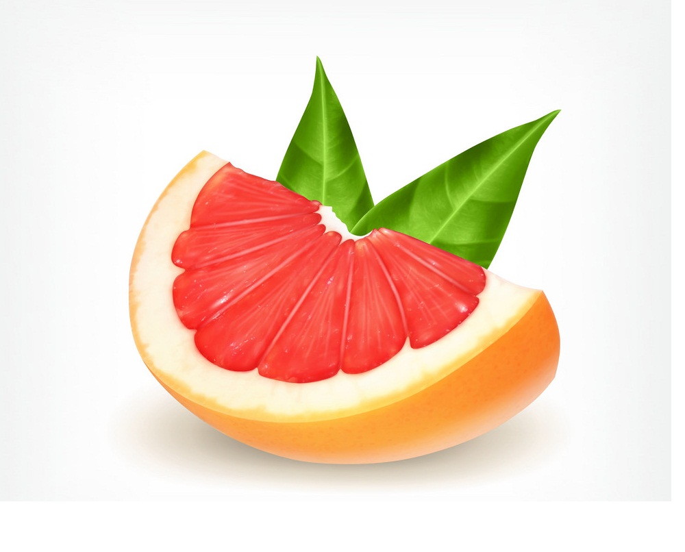 slice of fresh grapefruit