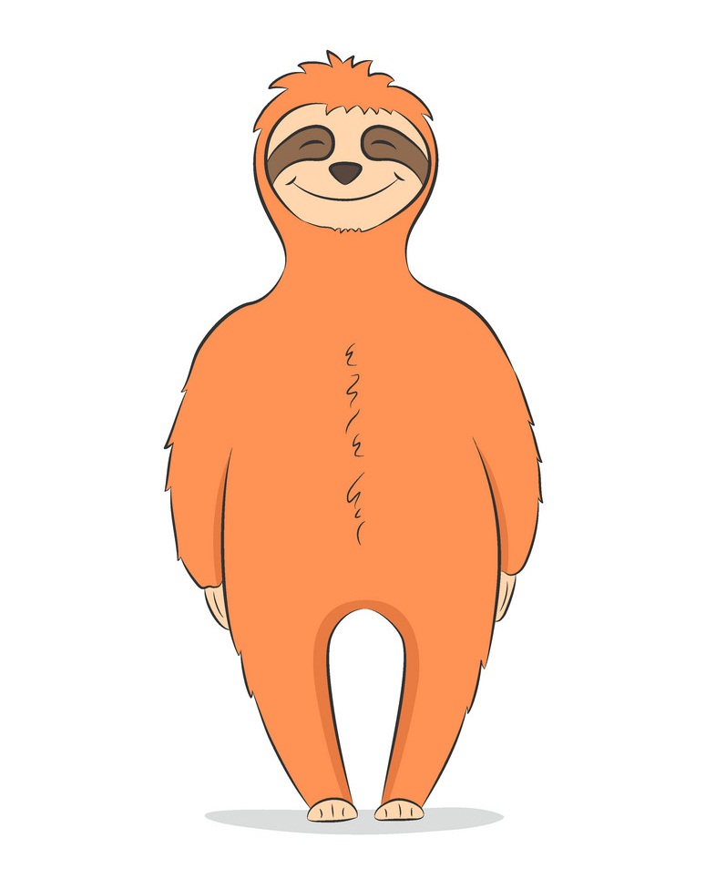 sloth smiling