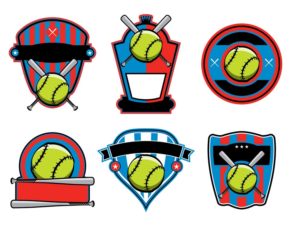 softball badges