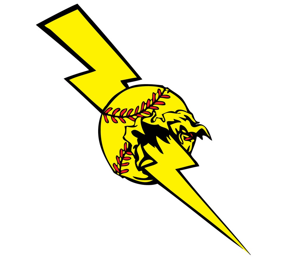 softball lightening bolt