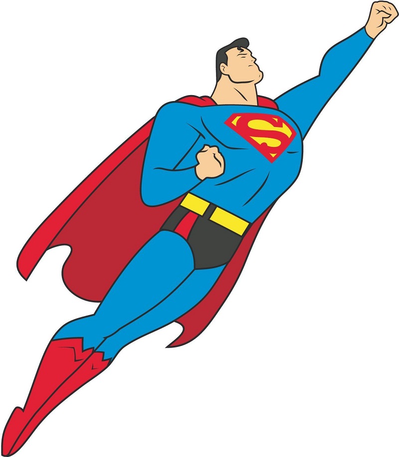 superman flying up