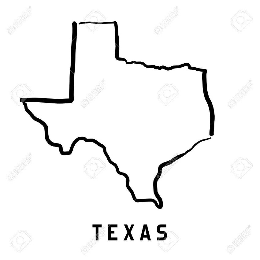 texas map outline
