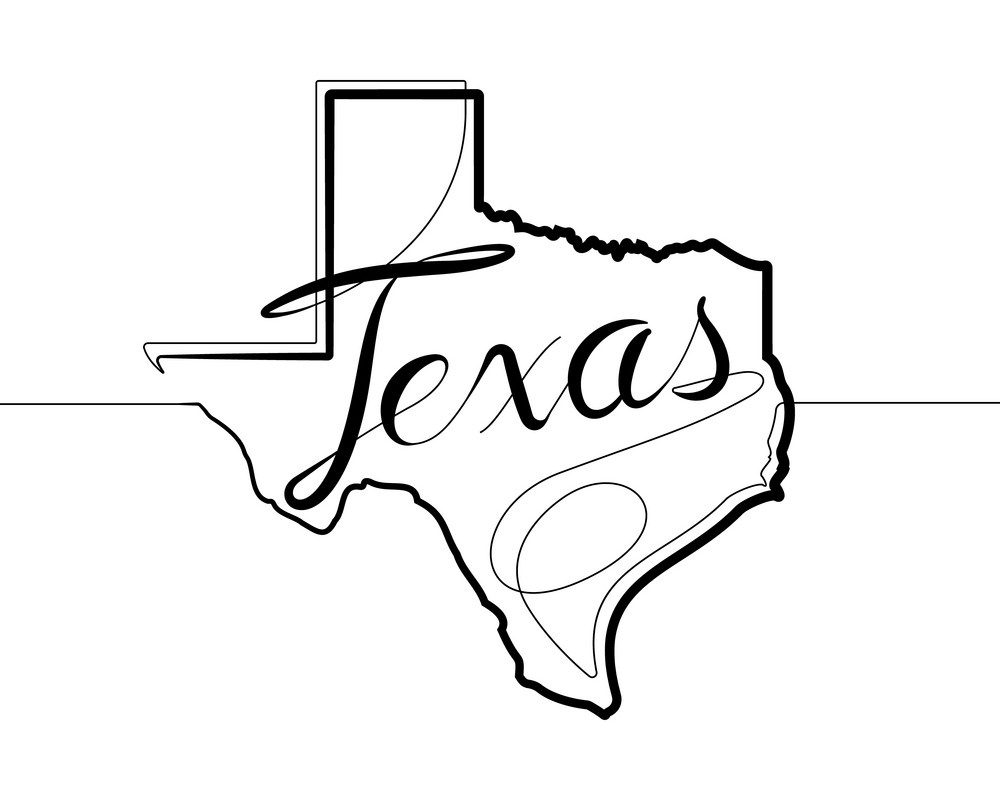 texas outline 7