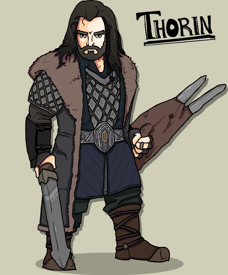 thorin with his sword and shield