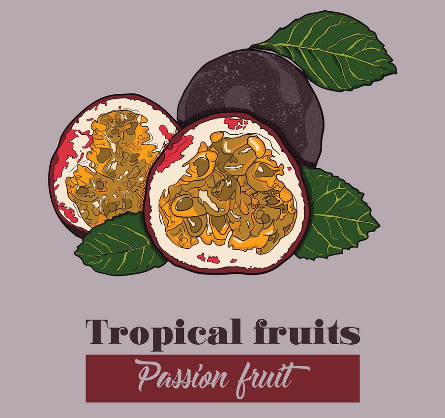 tropical fruits passion fruit