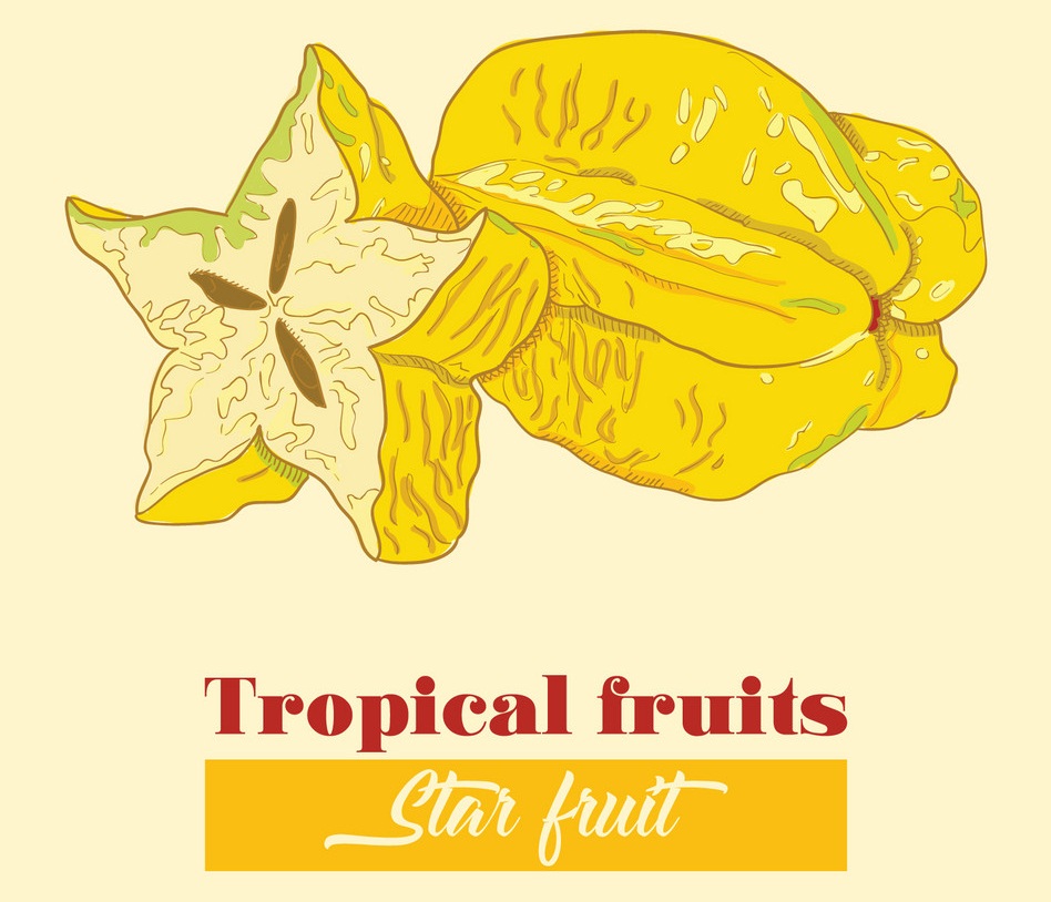 tropical fruits star fruit