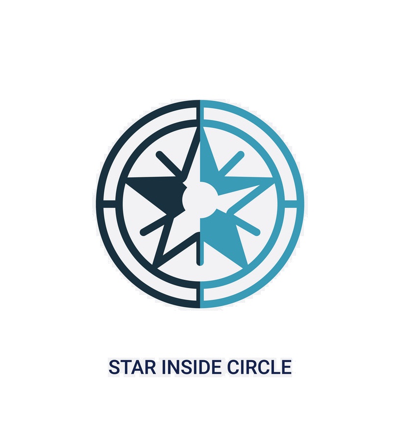two color nautical star