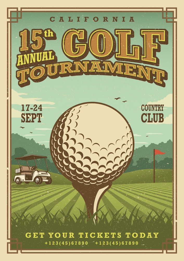 vintage golf poster