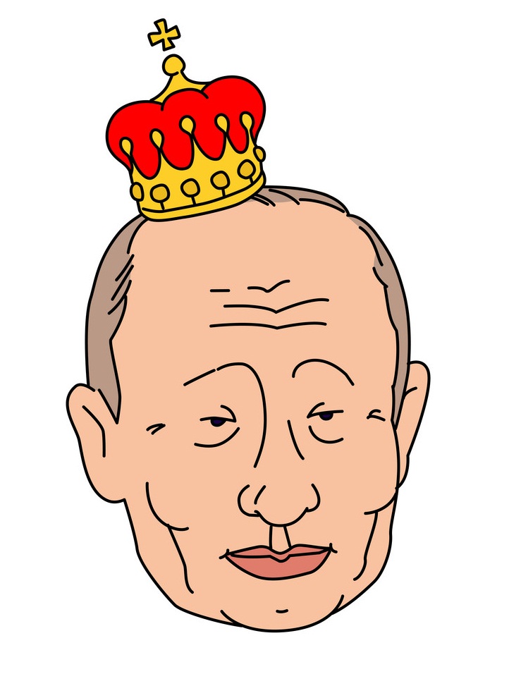 vladimir putin with crown