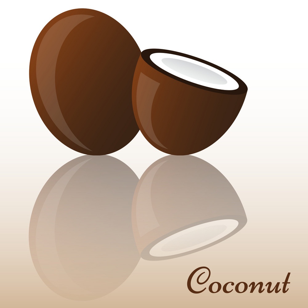 whole and half coconut 1