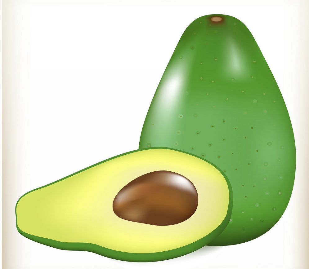 whole avocado and a half