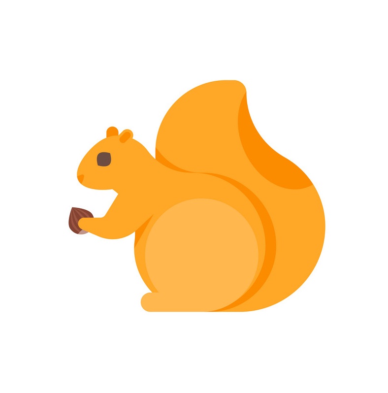 yellow squirrel flat design