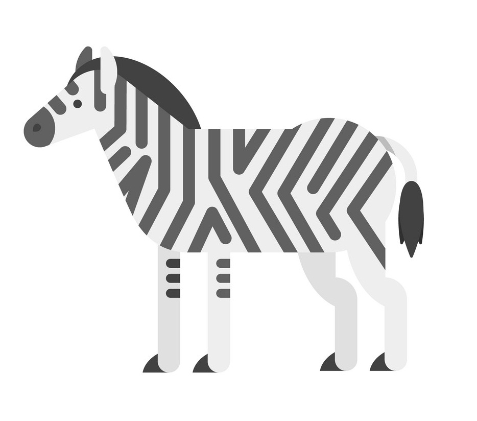 zebra flat design