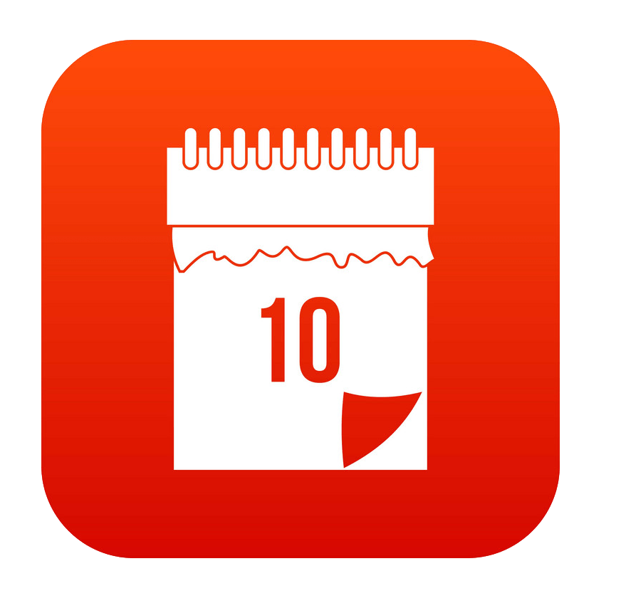 10 date calendar icon transparent