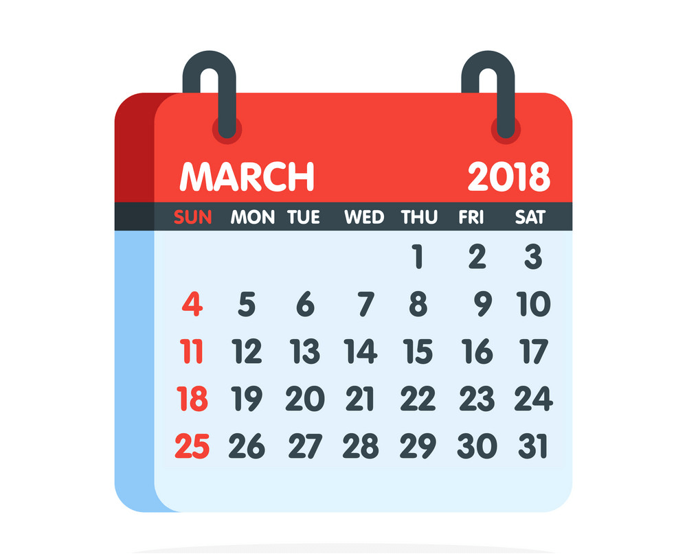 2018 march calendar icon png