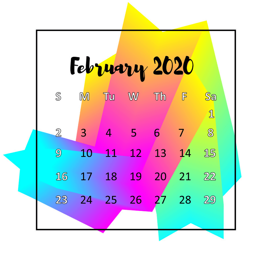 2020 calendar design png