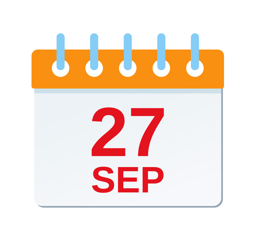27 september calendar png
