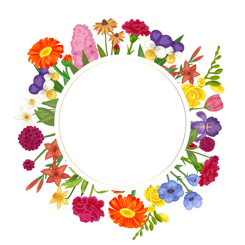 Flower Circle clipart free