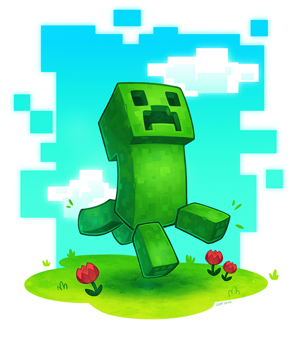 Minecraft Creeper clipart for kid