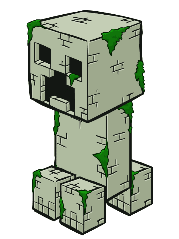 Minecraft Creeper clipart for kids