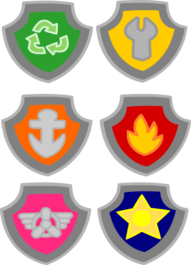 Paw Patrol Badge clipart png