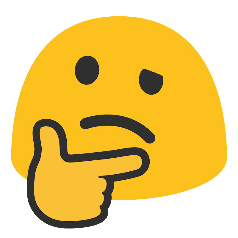 Thinking Emoji transparent clipart 1
