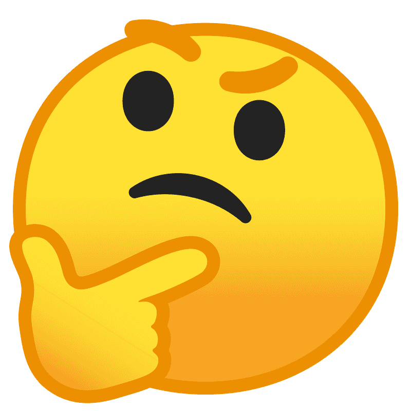 Thinking Emoji transparent clipart 2