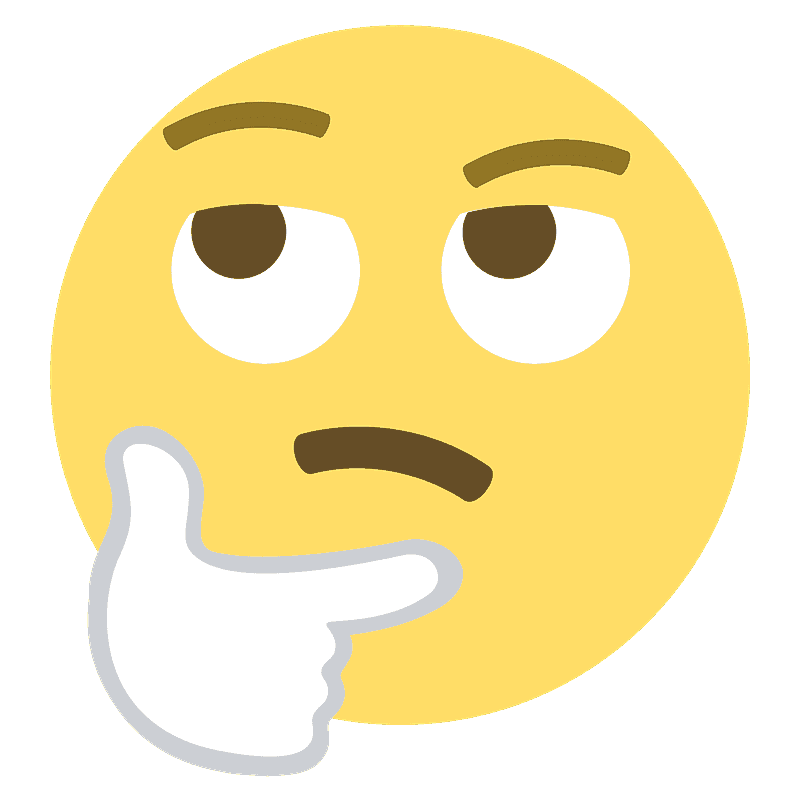 Thinking Emoji transparent clipart 4