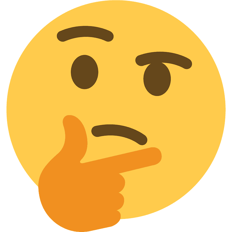 Thinking Emoji transparent clipart 5