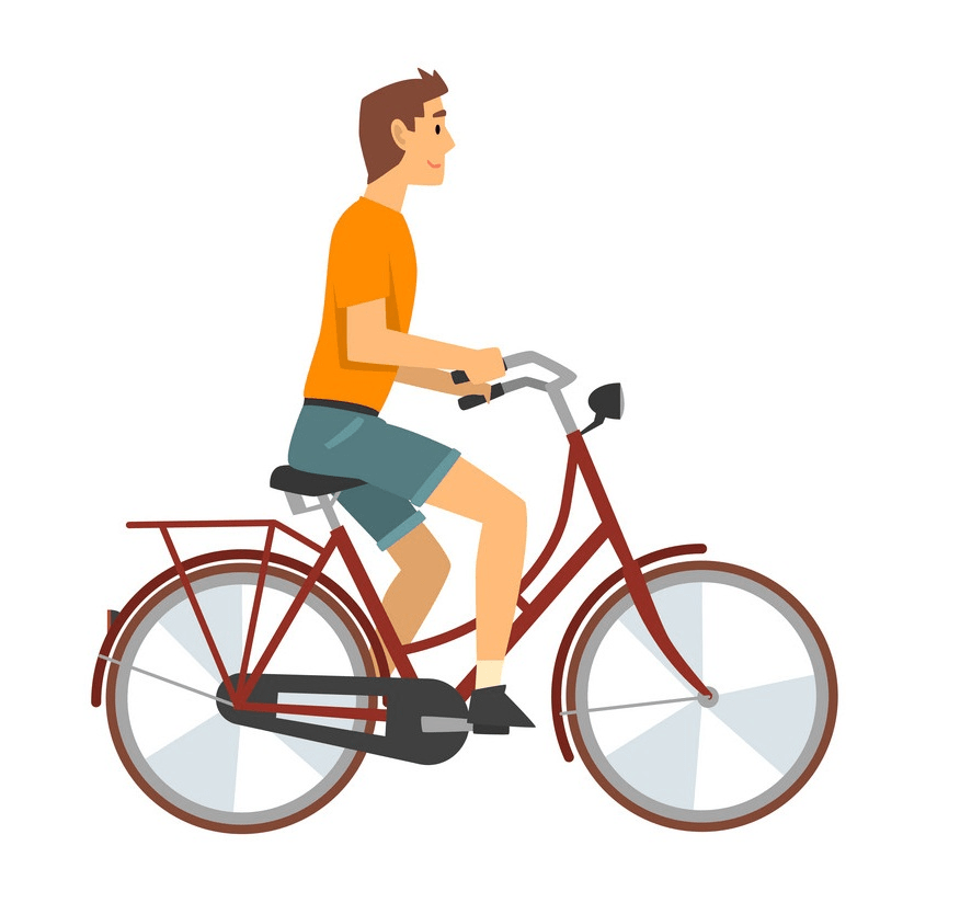 a guy riding bike png