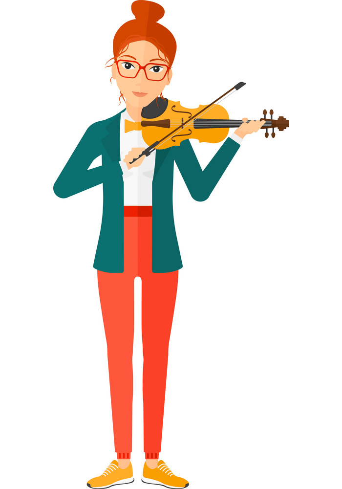 a lady playing violin png