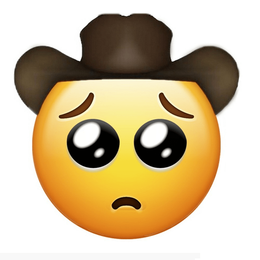 a sad cowboy emoji png